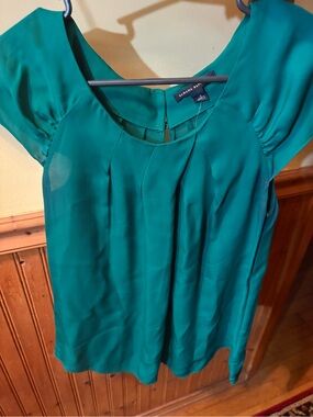 Banana Republic Pleated Cap-Sleeve Blouse